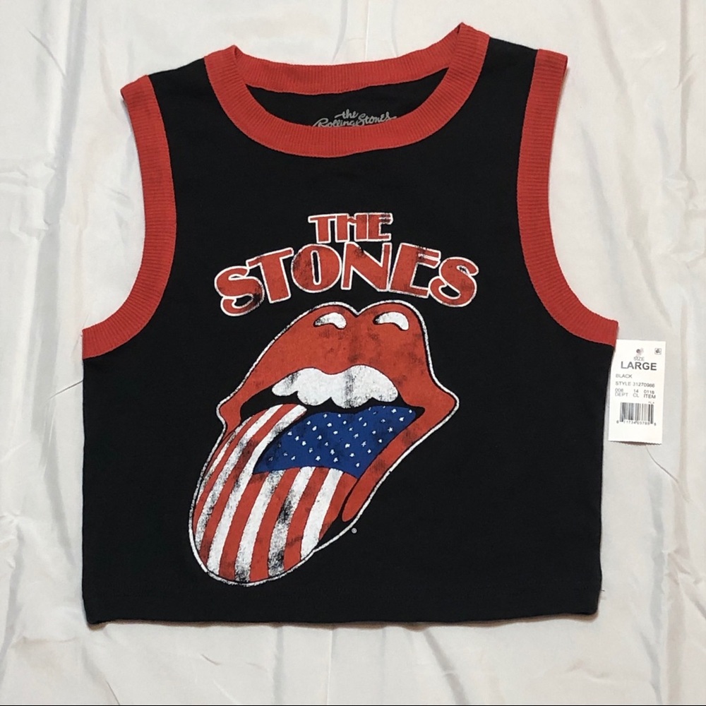 Rolling Stones Crop Top Tank